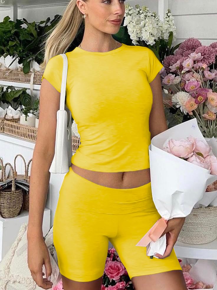 Image of Nimsruc Two Piece Lounge Sets For Women short sets