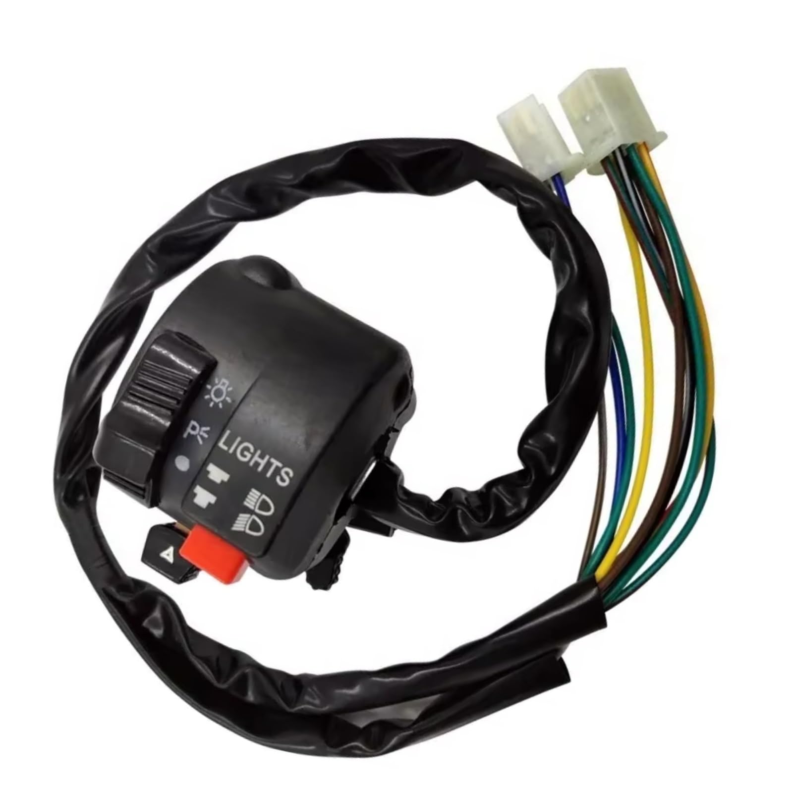 Interruptor Para Moto Manillar Eléctrico De 22MM Para Arranque Eléctrico Universal Con Bocina, Señales De Giro, Botón Indicador De Luz Lejana/cerca Conmutador Manillar