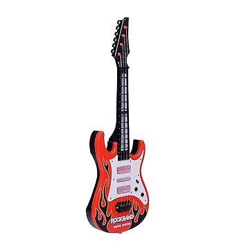 VILHOZ Toys Musical Guitar for Battery Operated Musical Instrument Guitar Toy for Kids Boys.