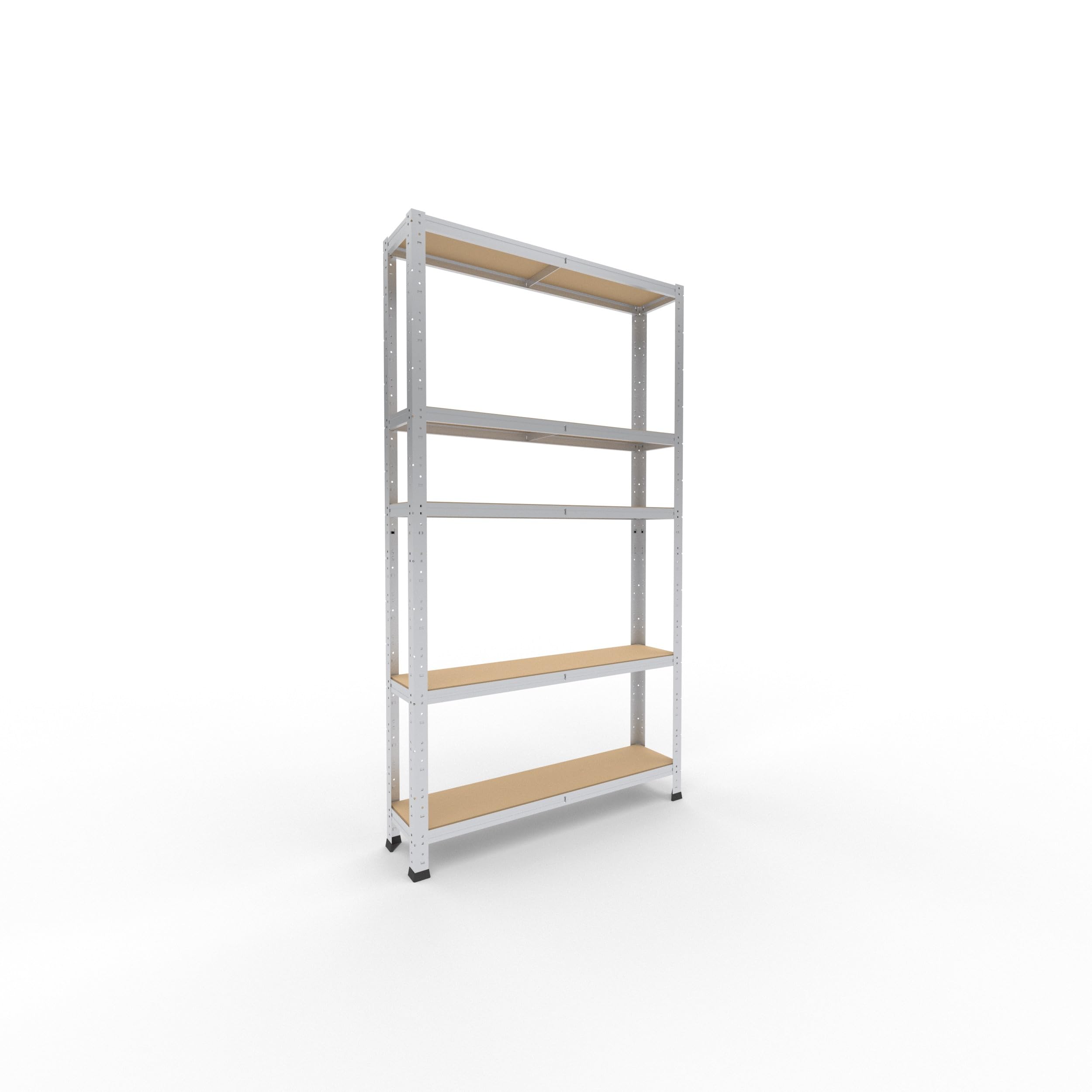 shelfplaza® 180x100x23cm Home Schwerlastregal verzinkt/Metallregal mit 5 Böden/Kellerregal Metall, Garagenregal, Werkstattregal oder Regal Lagerregal/Steckregal Metall mit 175kg Tragkraft