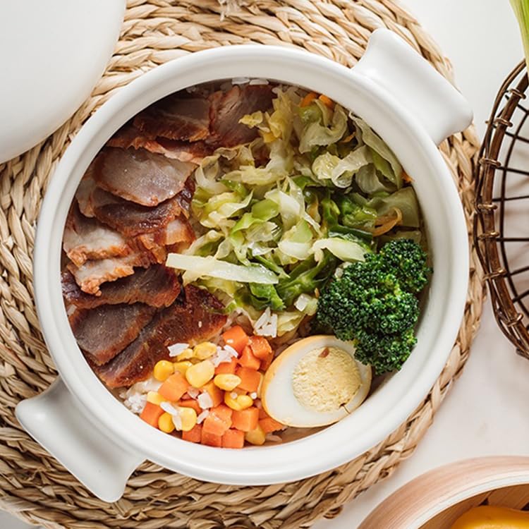 Amazon | 和風セラミック製土鍋 石焼き蒸し器砂鍋と 陶器鍋の両方を