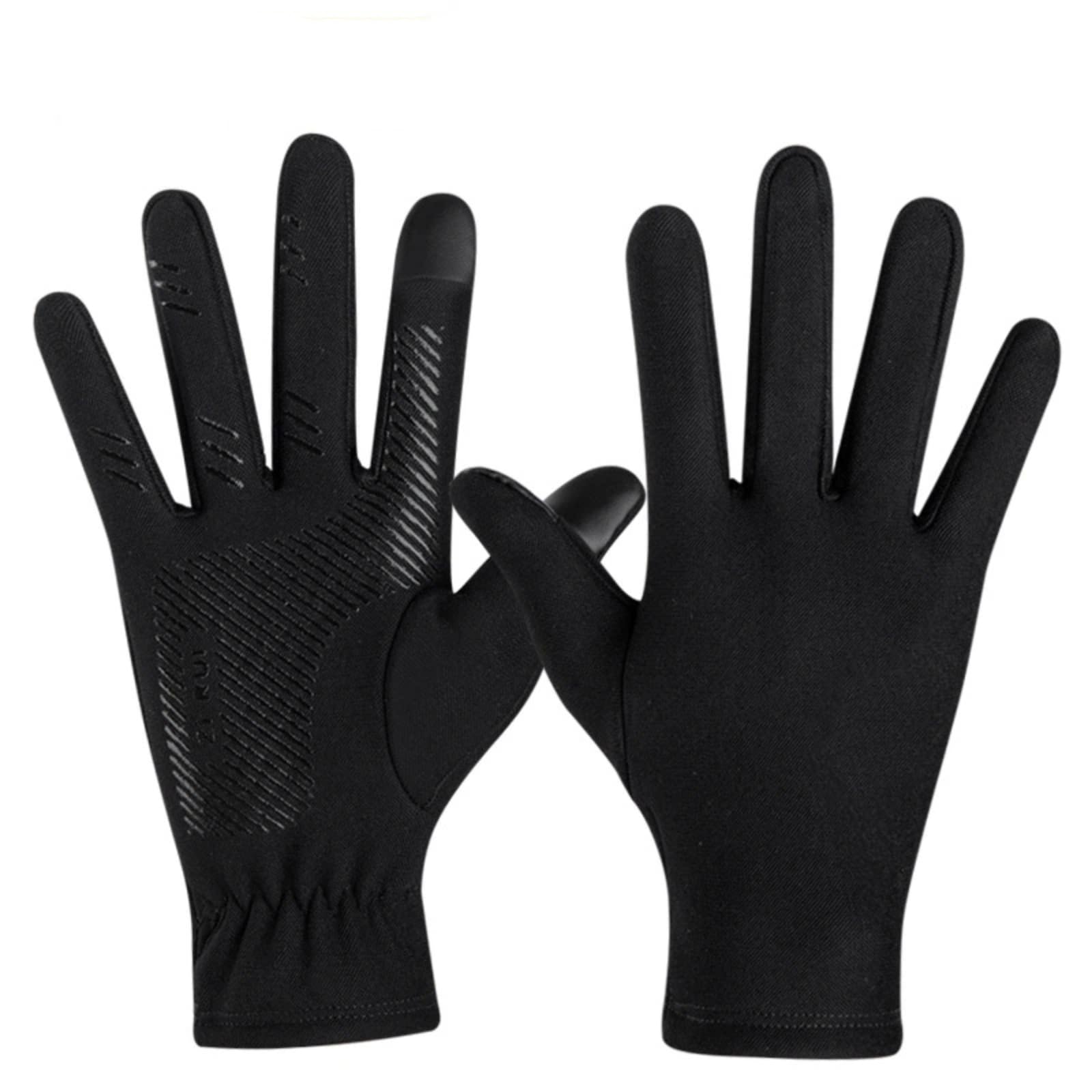 Outdoor sports touch screen gloves, winter velvet warm cycling gloves, non-slip, wear-resistant, windproof and water-proof, running mountaineering gloves (thickened/thin velvet/dew finger optional)