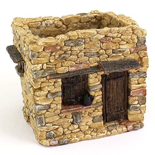 Top Collection 4-Inch Miniature Fairy Garden and Terrarium House Functional Flower Pot for Succulents, Mini