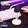 GXTrust 236W Yami Microfono a Condensatore USB da Streaming per Podcast, Gaming, Discord, Twitch, Youtube, Microfono ASMR con Pulsante di Silenziamento, Schema Cardiode, RGB - Bianco