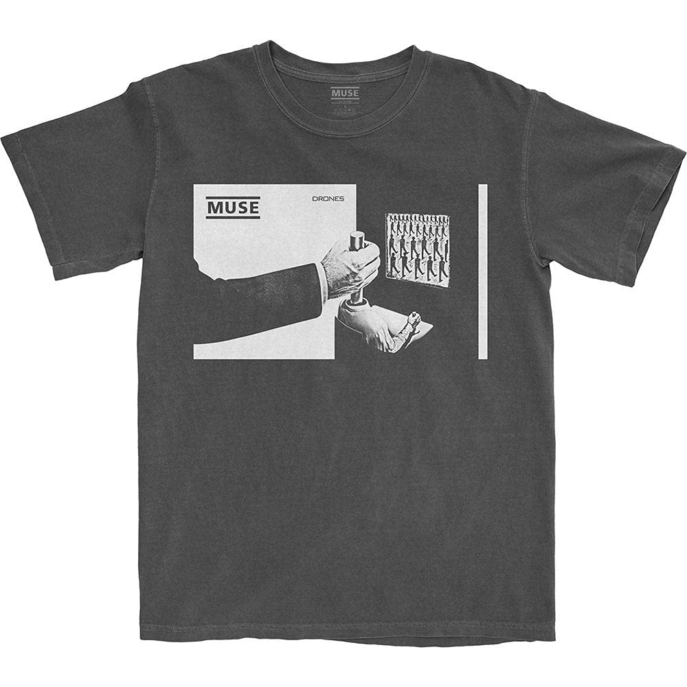 Muse T Shirt Shifting Band Logo Official Mens Charcoal Grey M