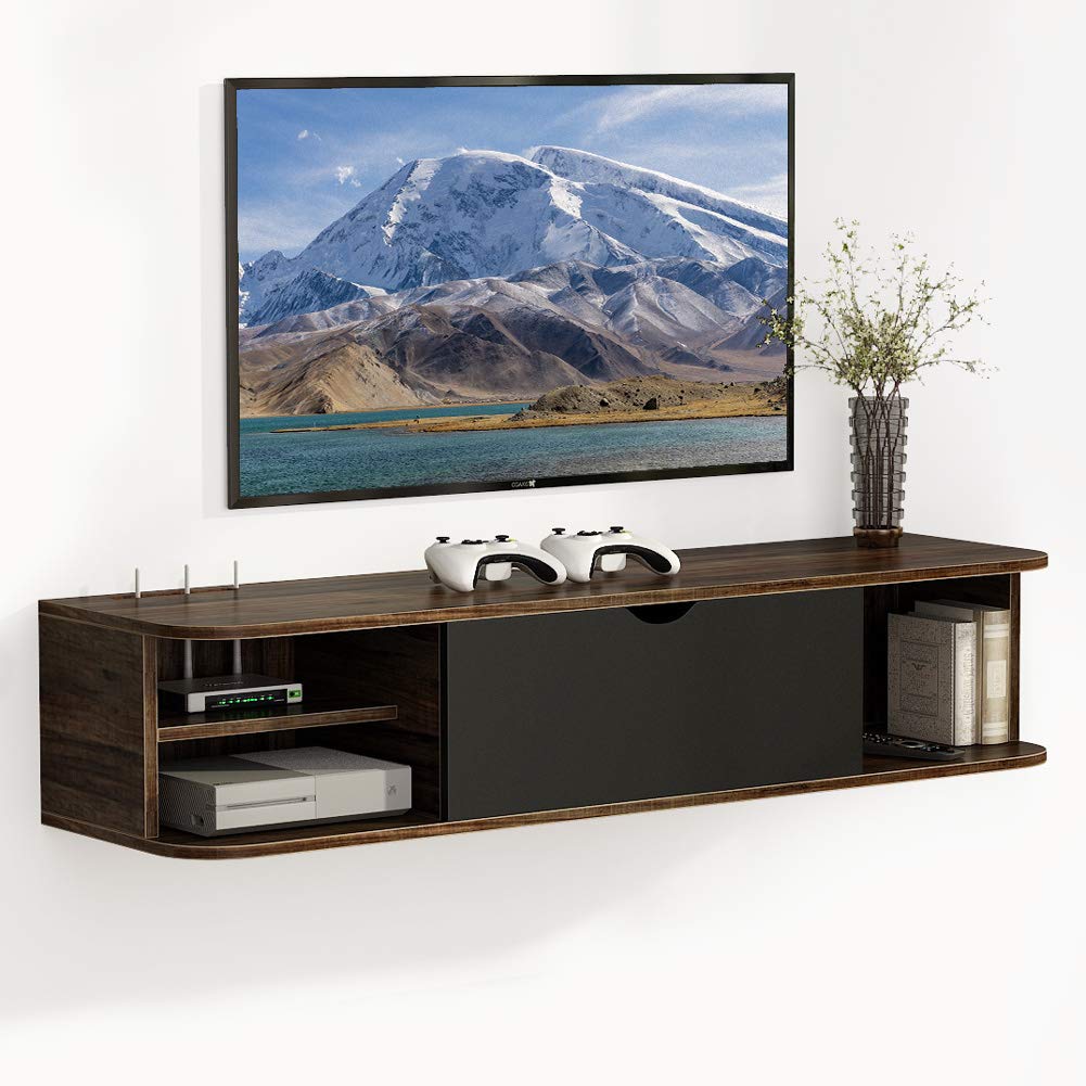 Buy Tribesigns Rustic Wall ed Media Console with Door, Floating TV