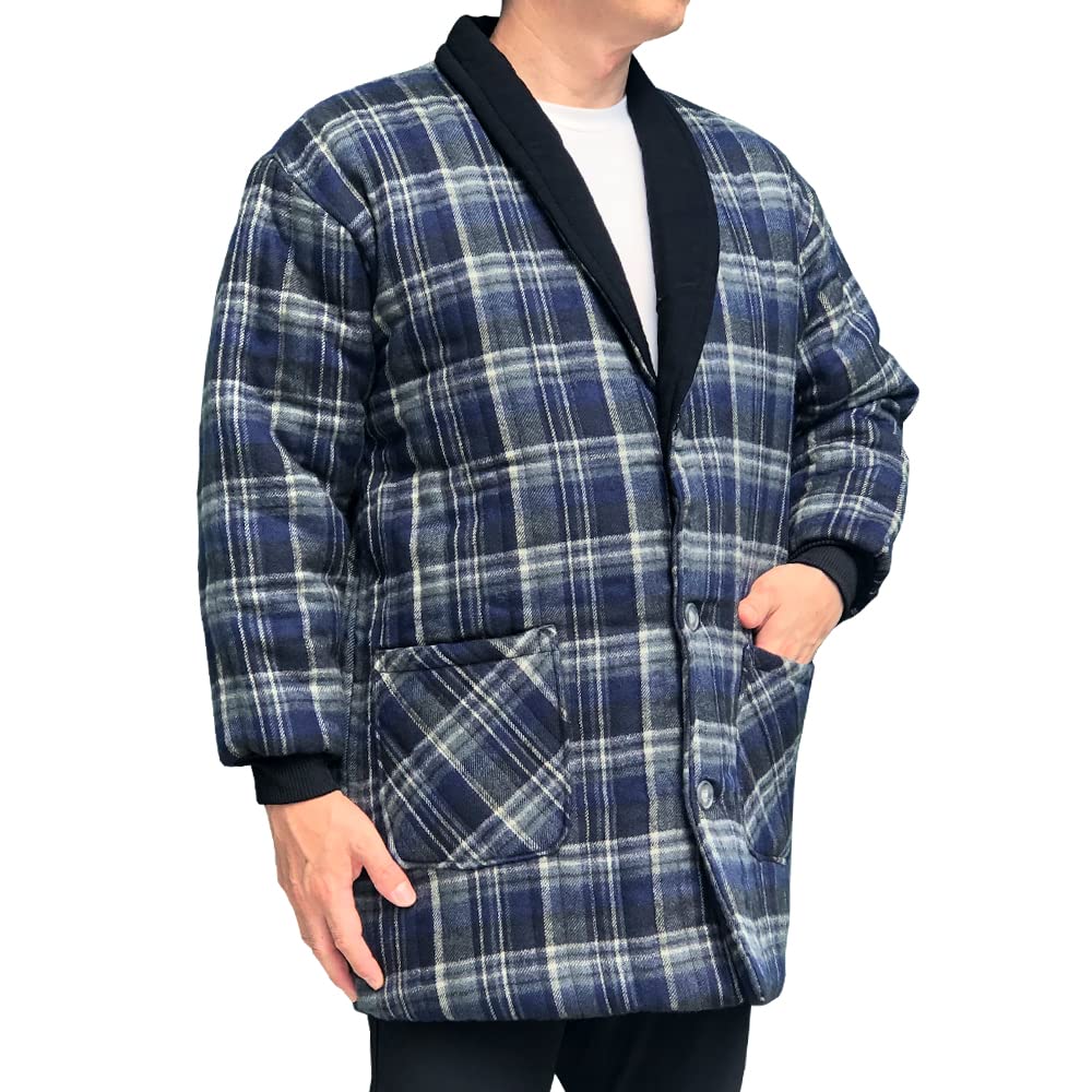 Hanten Jacket, Navy Plaid