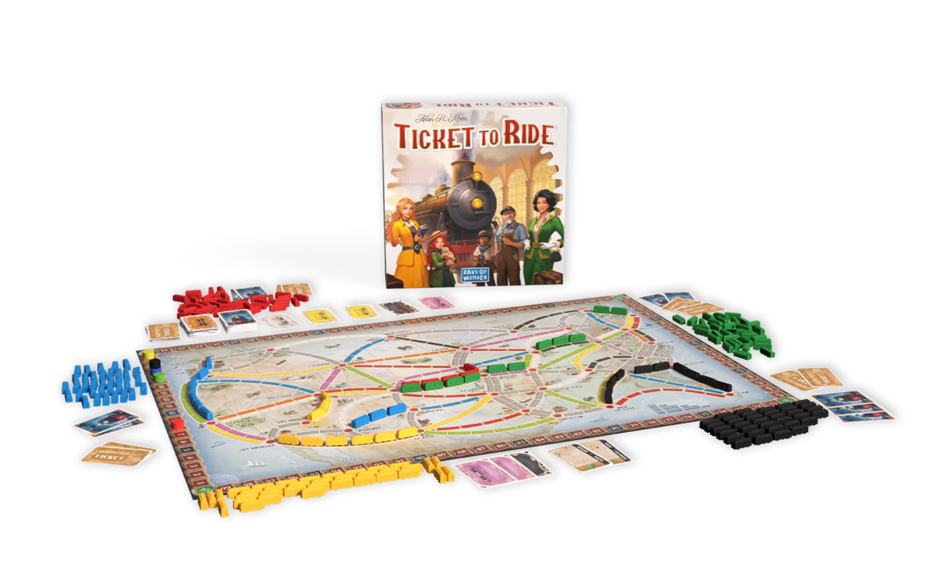 Asmodee - Ticket to Ride Neue Version, Brettspiel Abenteuer Eisenbahn, Spaß für Familien und Freunde, 2-5 Spieler, 8+ Jahre, italienische Ausgabe