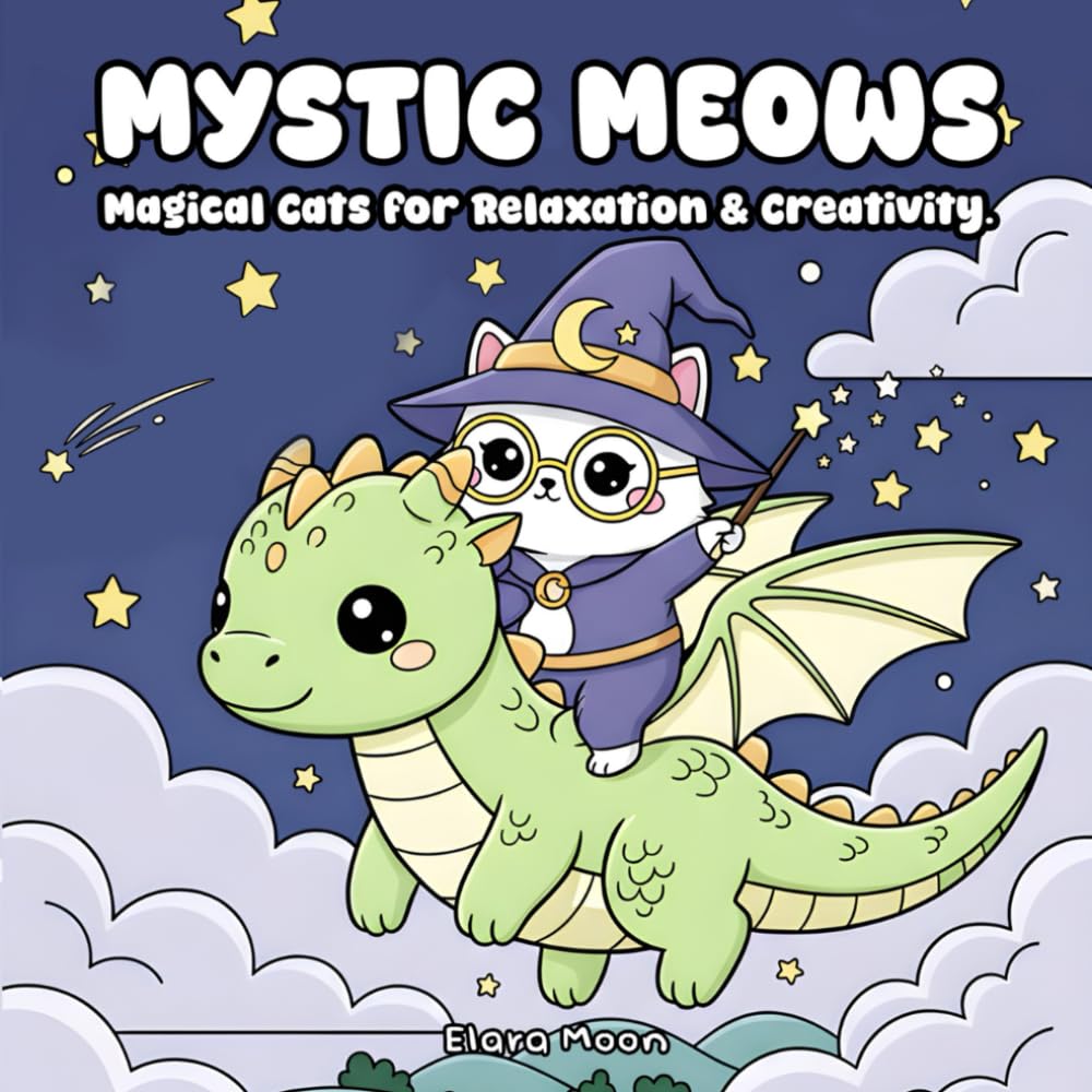 Mystic Meows: Magical Cats Coloring Book for Relaxation and Creativity