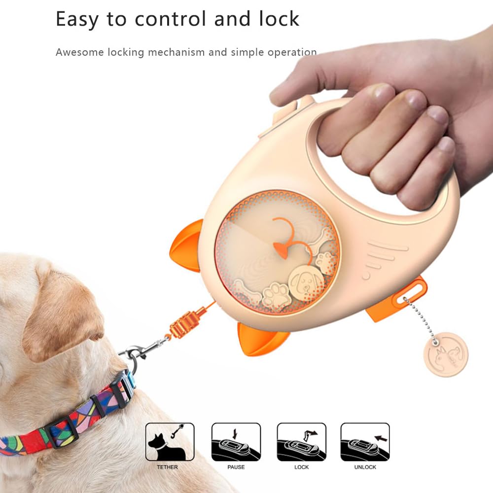 Retractable Dog Leash, Orange, 13 ft / 4 m - Image 2