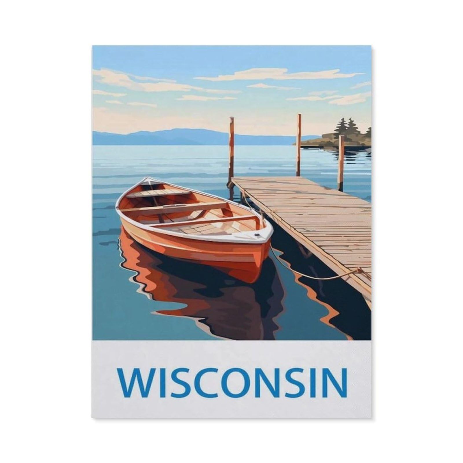 BEAYODKP 5D DIY Diamond Painting，Wisconsin（50x60cm）