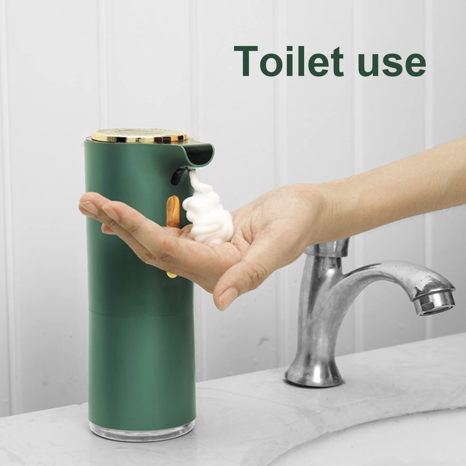 Dispenser automatico di sapone in schiuma con sensore tattile Pompa ricaricabile USB per cucina bagno