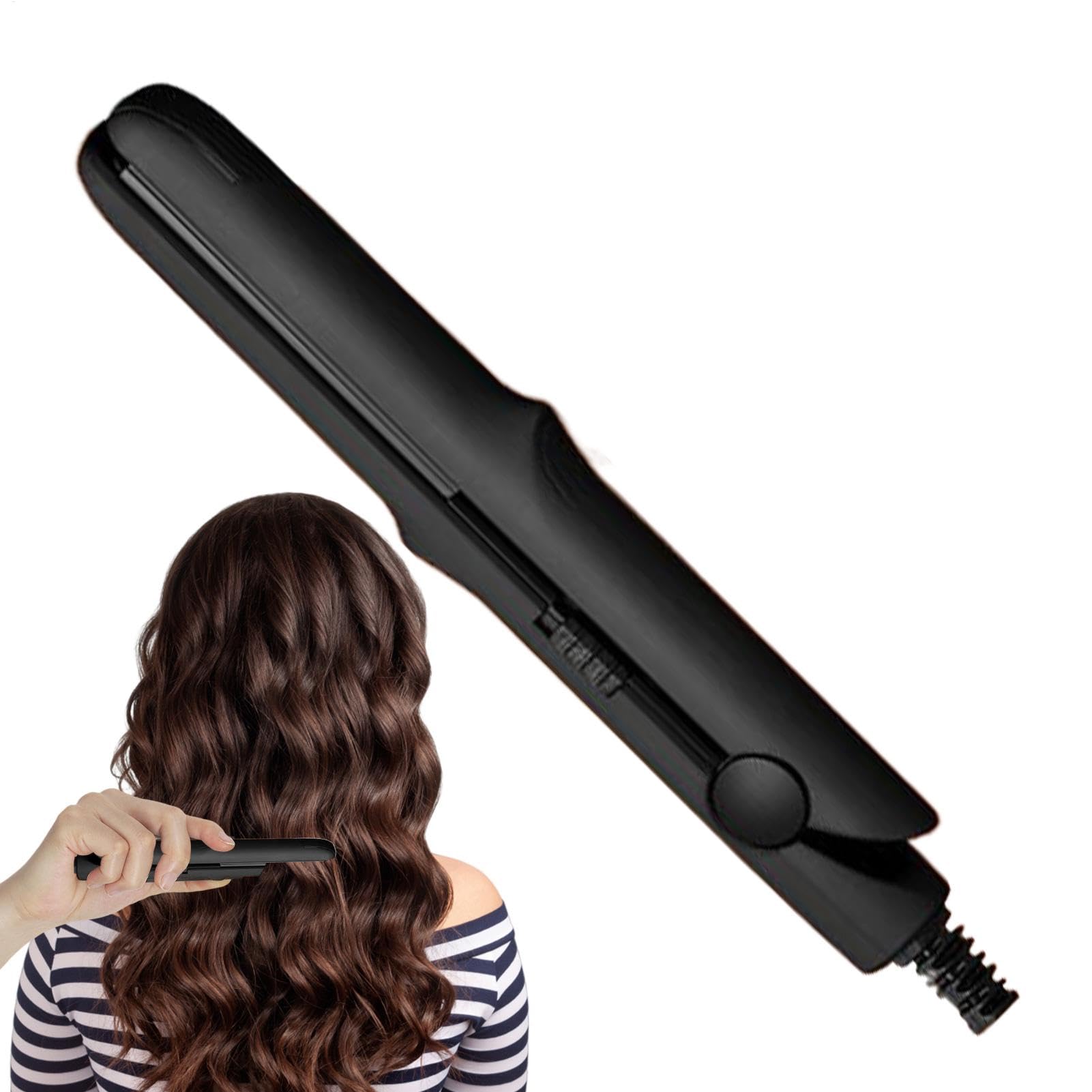 Duals Purpose Curling Iron 2 in 1 Small Curling Wand Flat Iron Hair Straightener Rechargeable Cordless Ceramic Curler