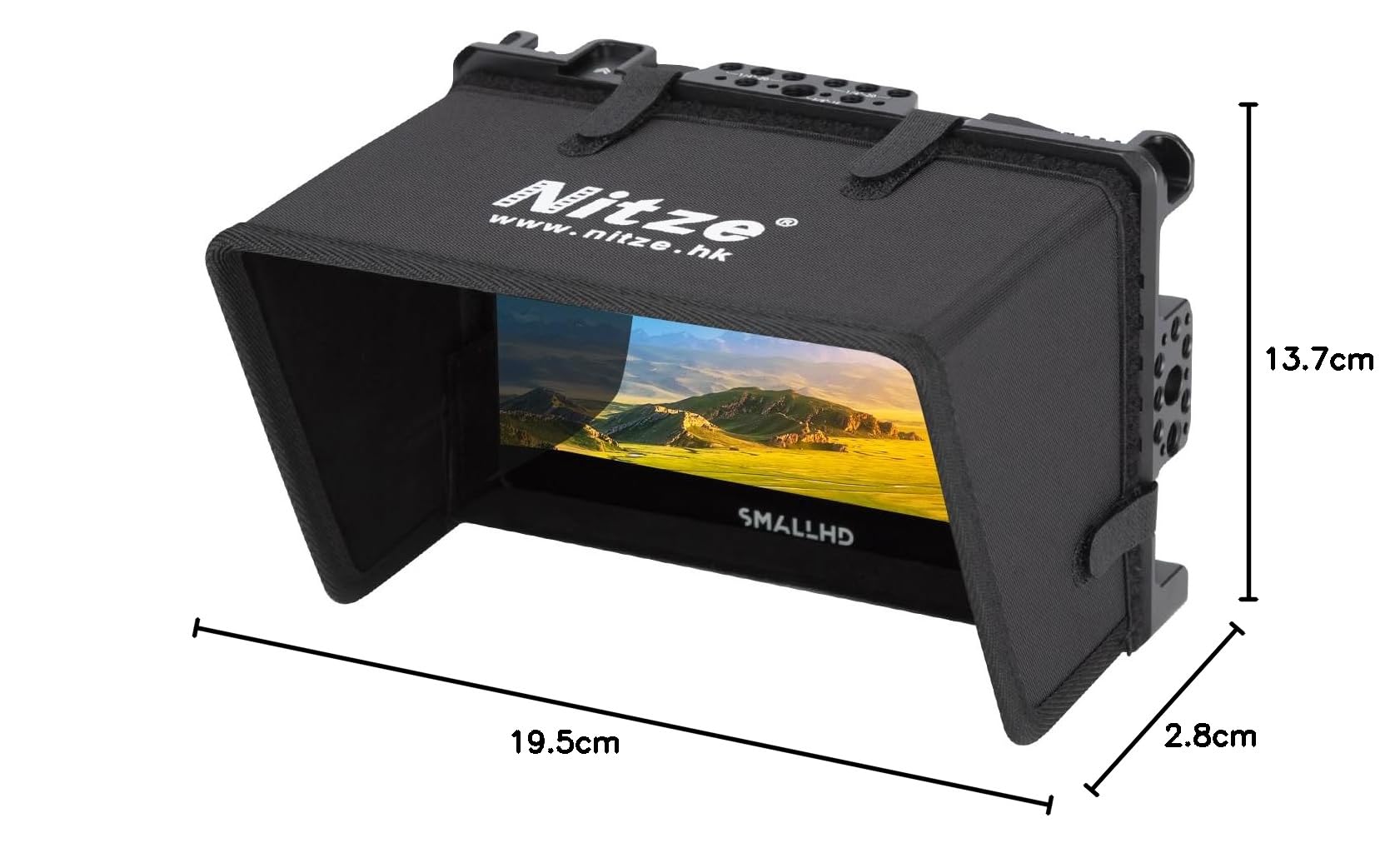 Nitze Gabbia per Monitor SmallHD Indie 7/702 Touch da 7" con parasole - JT-S02B