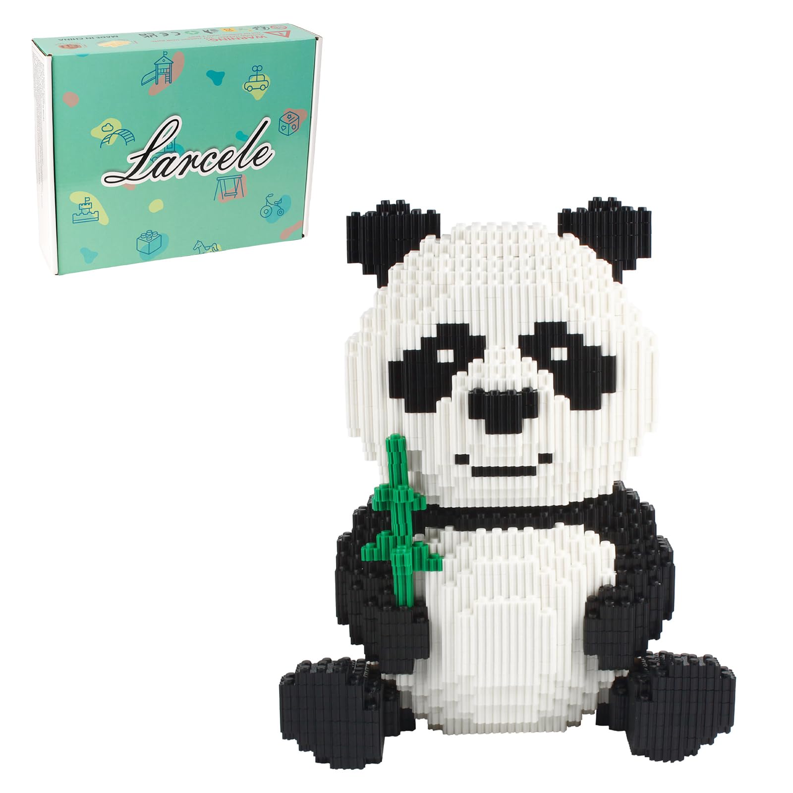 Amazon.com: Larcele Panda Micro Building Blocks Animal Mini