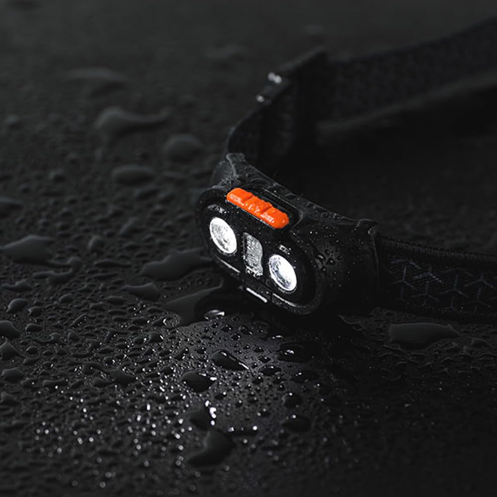 NEBO Einstein 1000 Flex - Lampada frontale ricaricabile con 5 modalità di illuminazione - Accessori per il campeggio e l'escursionismo - Torcia frontale per corsa e sport all'aperto