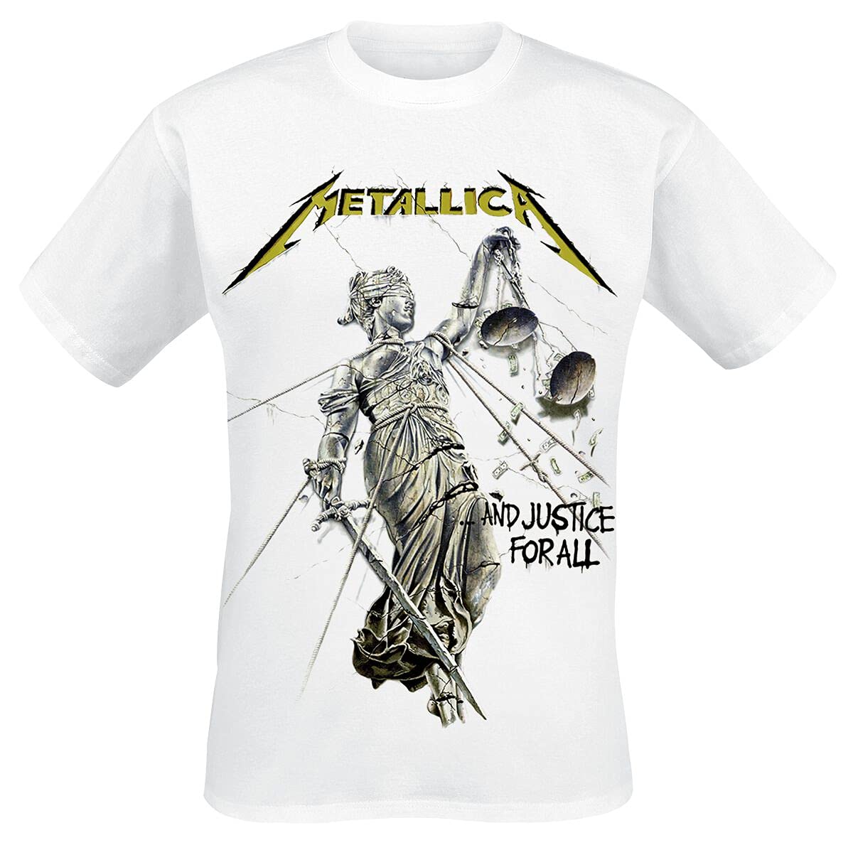 Metallica 'And Justice For All' (White) T-Shirt (x-large) : Amazon