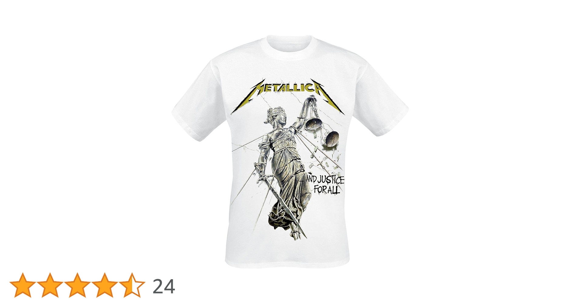 Amazon.co.jp: Metallica T Shirt Justice For All Band Logo