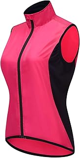 Sin Mangas Chaleco Ciclismo por Mujeres Alta Visibilidad Reflexivo Chaleco MTB Ligero (Color : Pink, Size : Small)