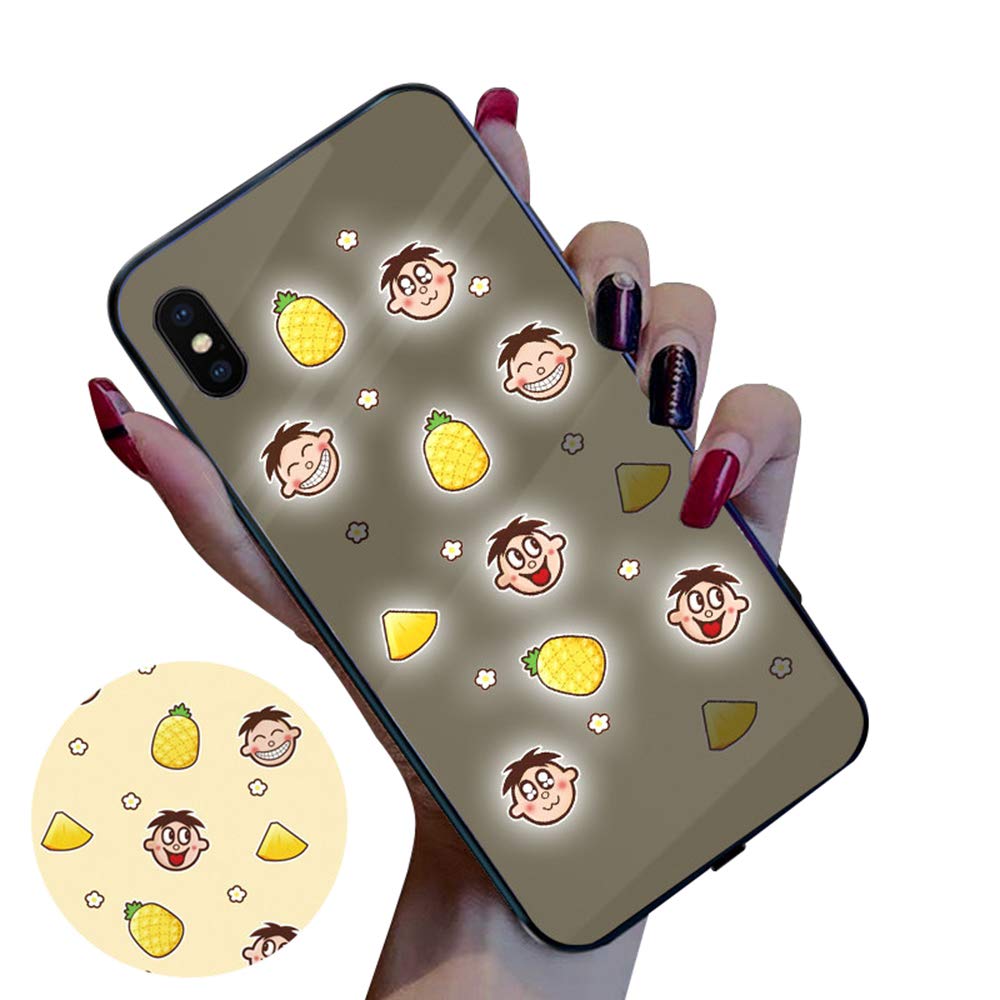 Anime Manga Creative LED Light up Incoming Call Flash Cover Anti-Scratch Clear Back Case for iPhone 11/11 pro/11pro max/6/6plus/6s/6s plus/7/7 Plus/8/8 Plus/x/xs/xr/xs max