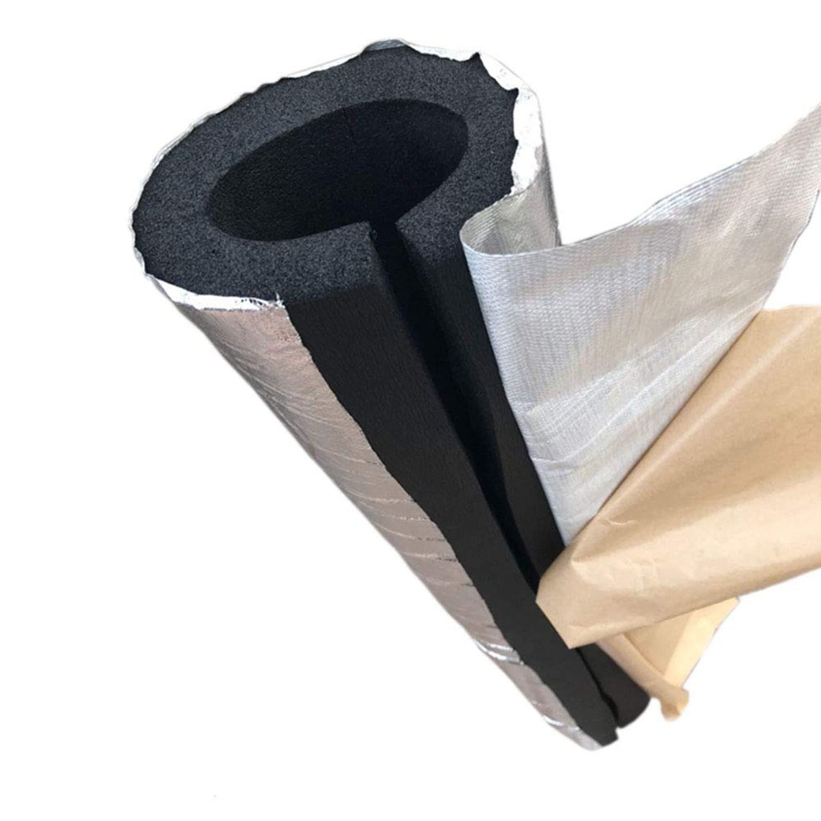 Tubería De Aislamiento Al Aire Libre, Revestimiento Del Papel De Aluminio, Manguito De Tubería De Agua Semi-partido, Para Aire Acondicionado, Tubo De Vapor, 30 Mm De Espesor ( Size : 120mmx30mmx95cm )