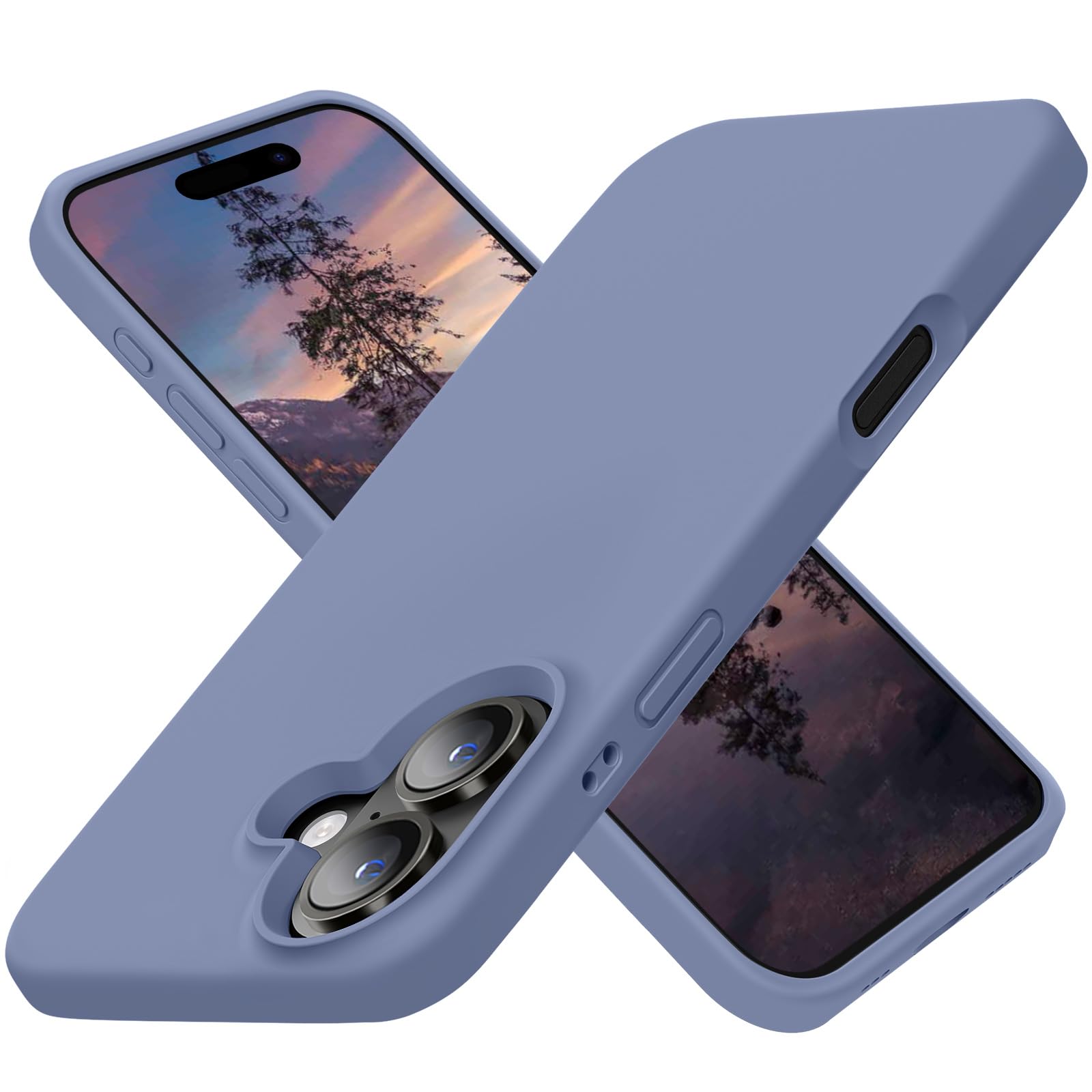 Cordking Designed for iPhone 16 Plus Case, Silicone Ultra Slim Shockproof Protective Phone Case with [Soft Anti-Scratch Microfiber Lining], 6.7 inch,