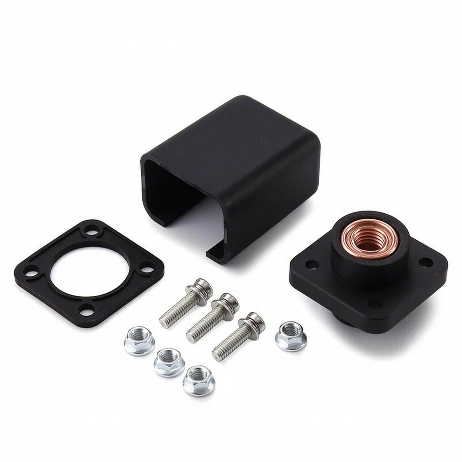 Double-Threaded High-Current Terminal Post Insulated Panel-Mount Terminal with Gasket Through-Wall Battery Power Junction Post Secure for Electricians, DIYers, Black-image-33