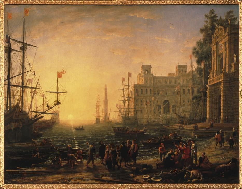 Tableau Toile Affiches d'Art Claude Lorrain : Décoration Murale Peinture Toile 60x90cm