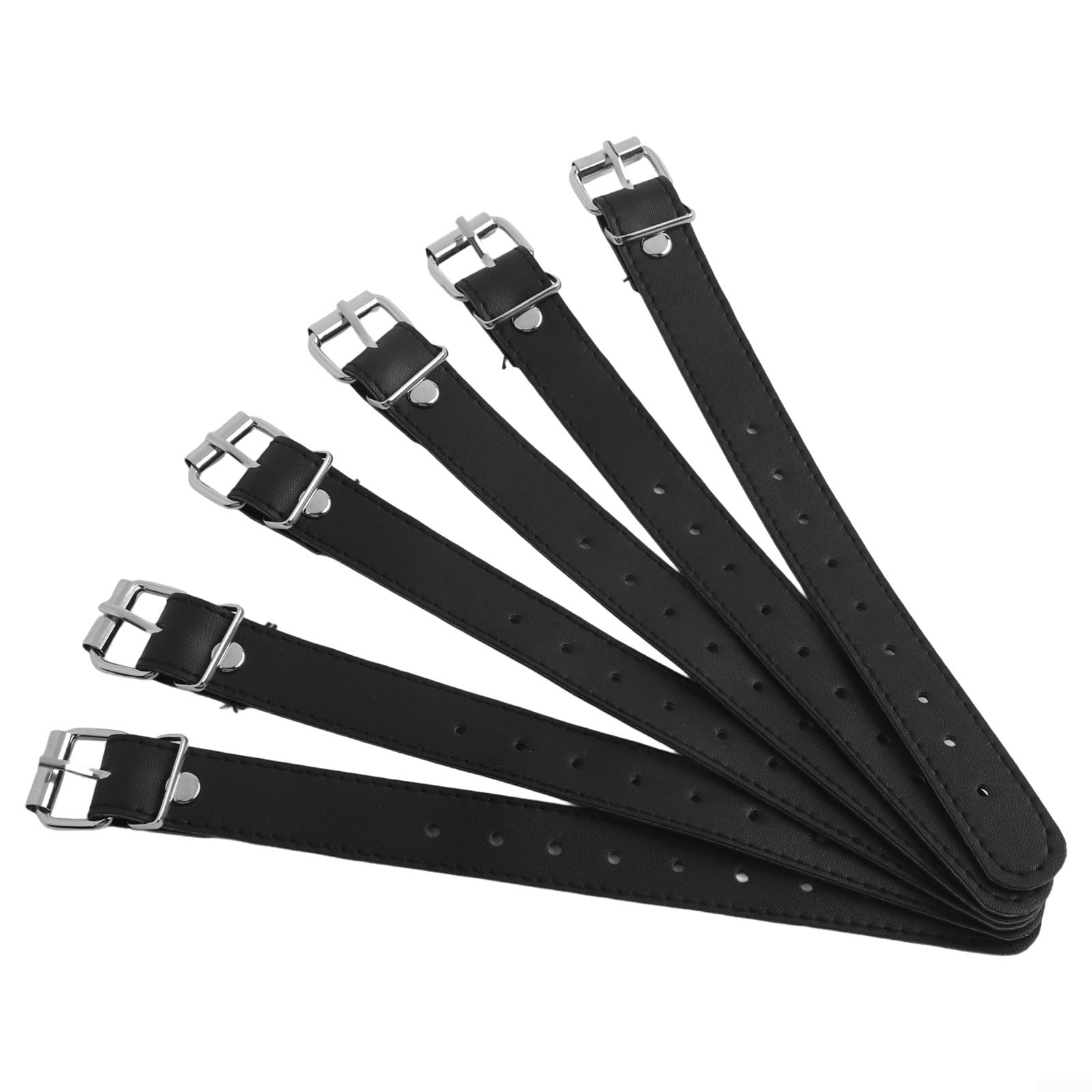 6 cinghie regolabili in pelle PU per cestino della bicicletta, 22,5 cm, per manubrio anteriore della bicicletta, cintura di carico per bambini e adulti, scatole portaoggetti e staffe per scooter,