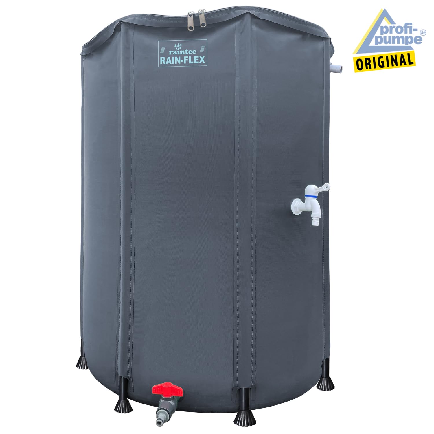 Rain-Flex 1100 l składany zbiornik na wodę 1100 l, antracytowo-szary, zbiornik na wodę, zbiornik na wodę deszczową 1100 l, zbiornik na wodę deszczową z kranem, zbiornik na wodę do ogrodu