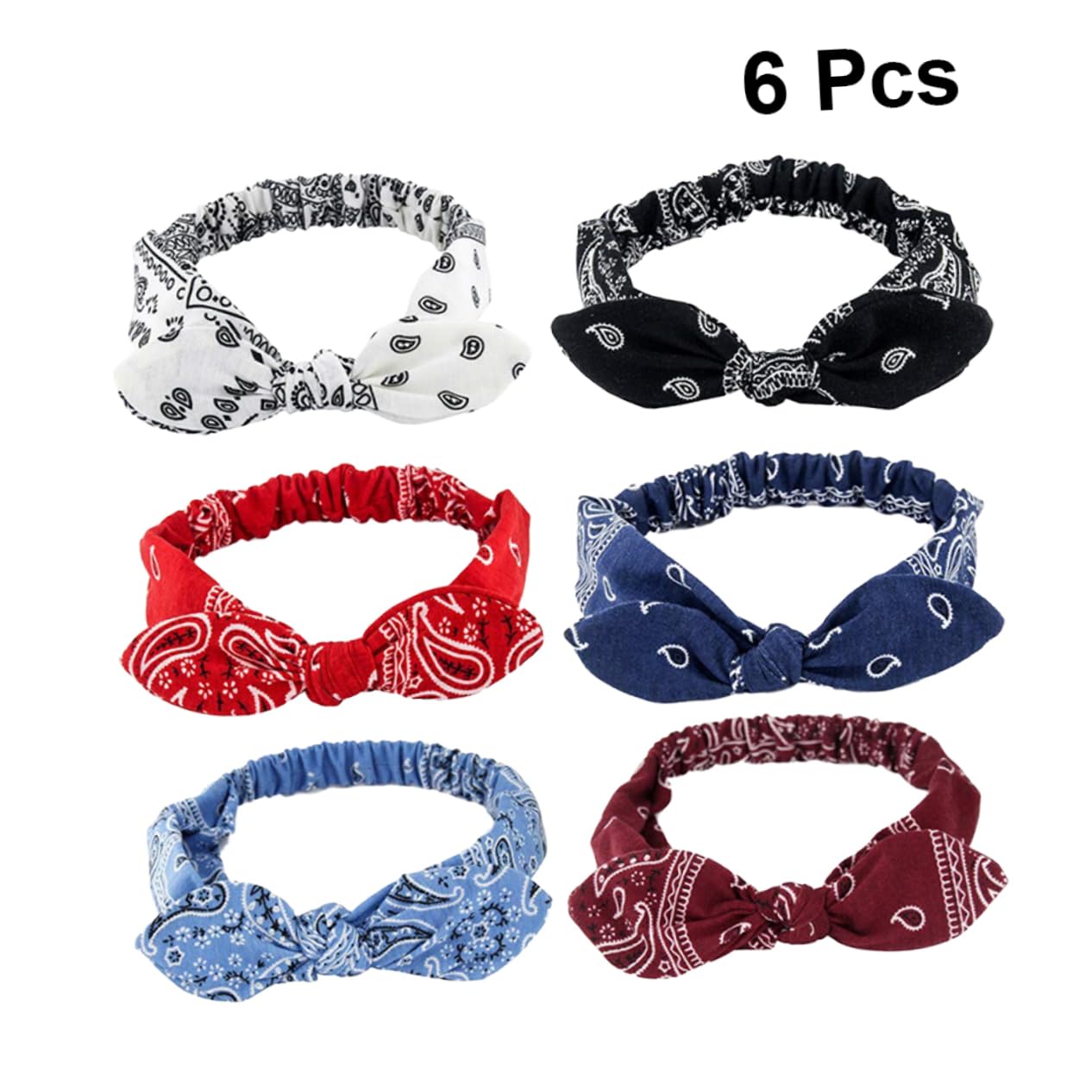 MAGICLULU 12 Pz a nodo scrunchies hair band turbanti per da donna nastri per per ragazze cerchietti bambina per con fiocco delle orecchie
