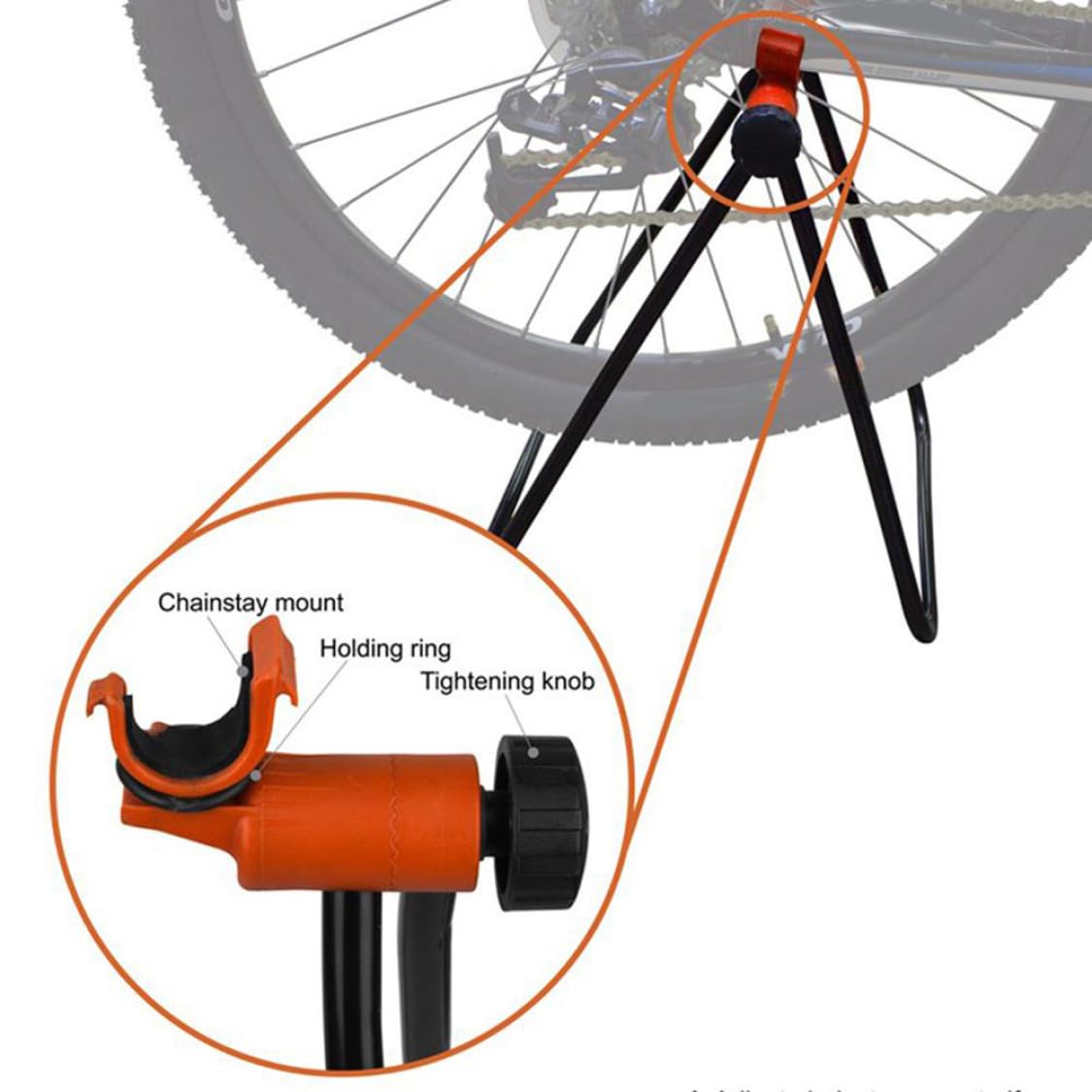 Stand per biciclette di utilità, supporto per bici portapacchi di riparazione meccanica pieghevole per manutenzione, supporto per pavimento in bici in alluminio, supporto per la riparazione della