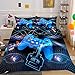 Stillshine. Juego De Funda De Edredón, 2/3 Piezas Funda Nórdica Cama 80/90/105/135/150 Juvenil Infantil Niño Adulto Gamer 3D Gamepad Video Juego Juego De Ropa De Cama (Cama 80/90-155 x 220 cm,Azul)