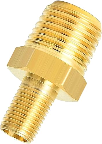Adaptador de inflador de aire de latón de 14 NPT (M) a válvula Schrader estándar (M), válvula de tanque, conector de inflador de neumáticos para