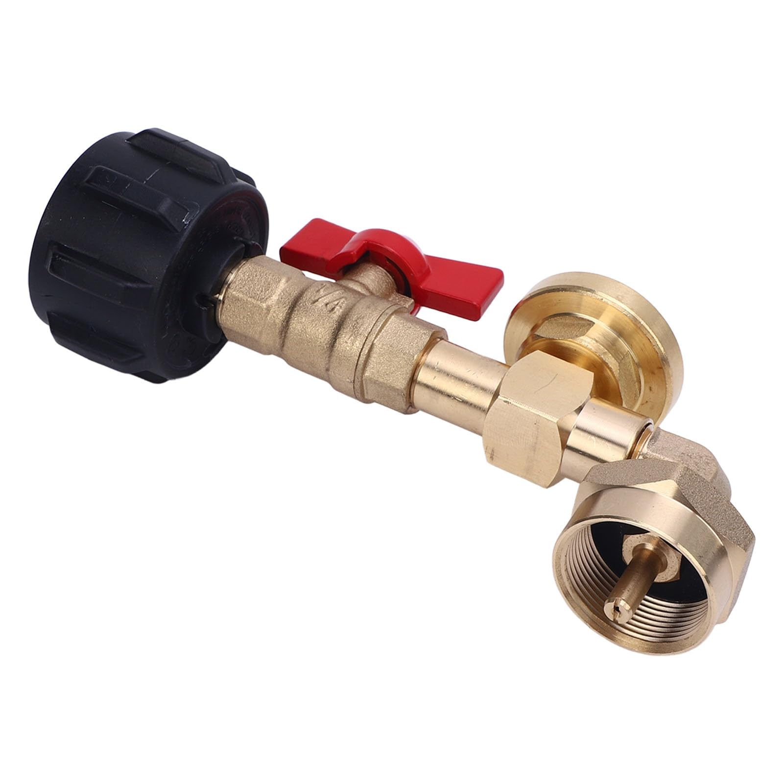 JTLB RV Bottle Refill Adapter, Metal Real Time Pressure Gauge, Gas Grill, Cylinder Adapter for BBQ, Campervan Inflation Technology