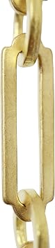 RCH Hardware CH-21-AD-3 Brass Chandelier Chain, Acid Dipped 3 Feet