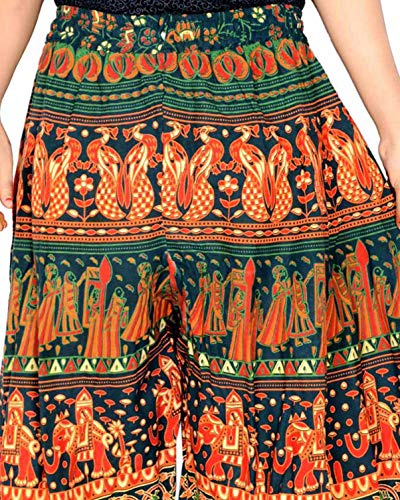 Image of Rajvila Women's Cotton Regular Fit Printed Palazzo for Women (P38NT 0007)