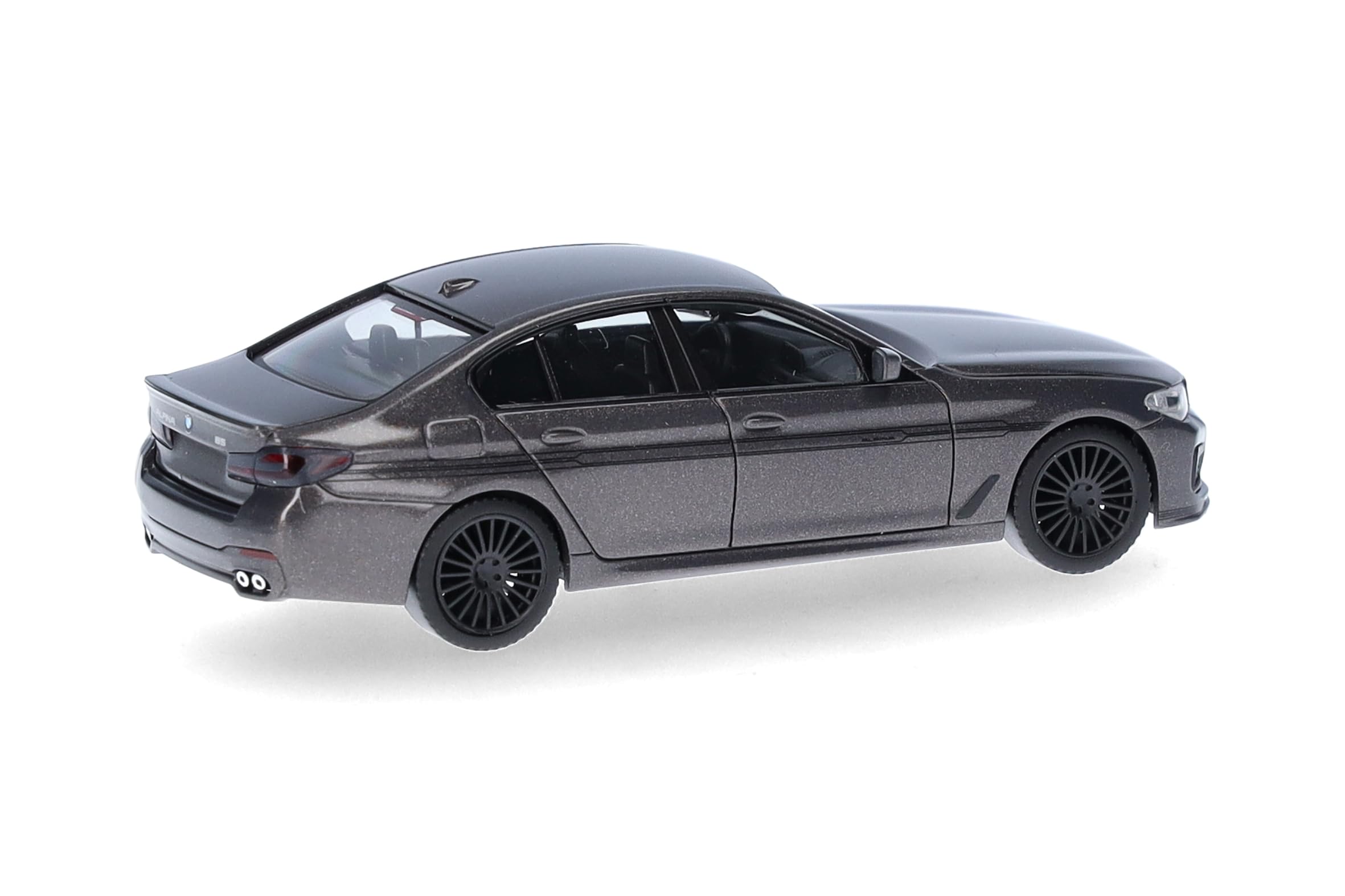 Herpa Modellauto BMW Alpina B5 Limousine, Miniatur im Maßstab 1:87, Sammlerstück, Made in Germany, Modell aus Kunststoff, Farbe: Champagner Quarz metallic