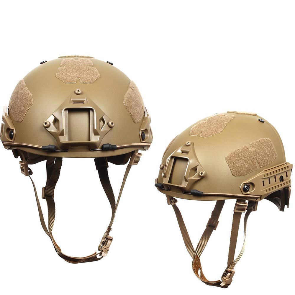Tactical Area Casco táctico Airsoft para Exteriores, 2 en 1, Equipo de Campo, Casco Protector ABS Ajustable