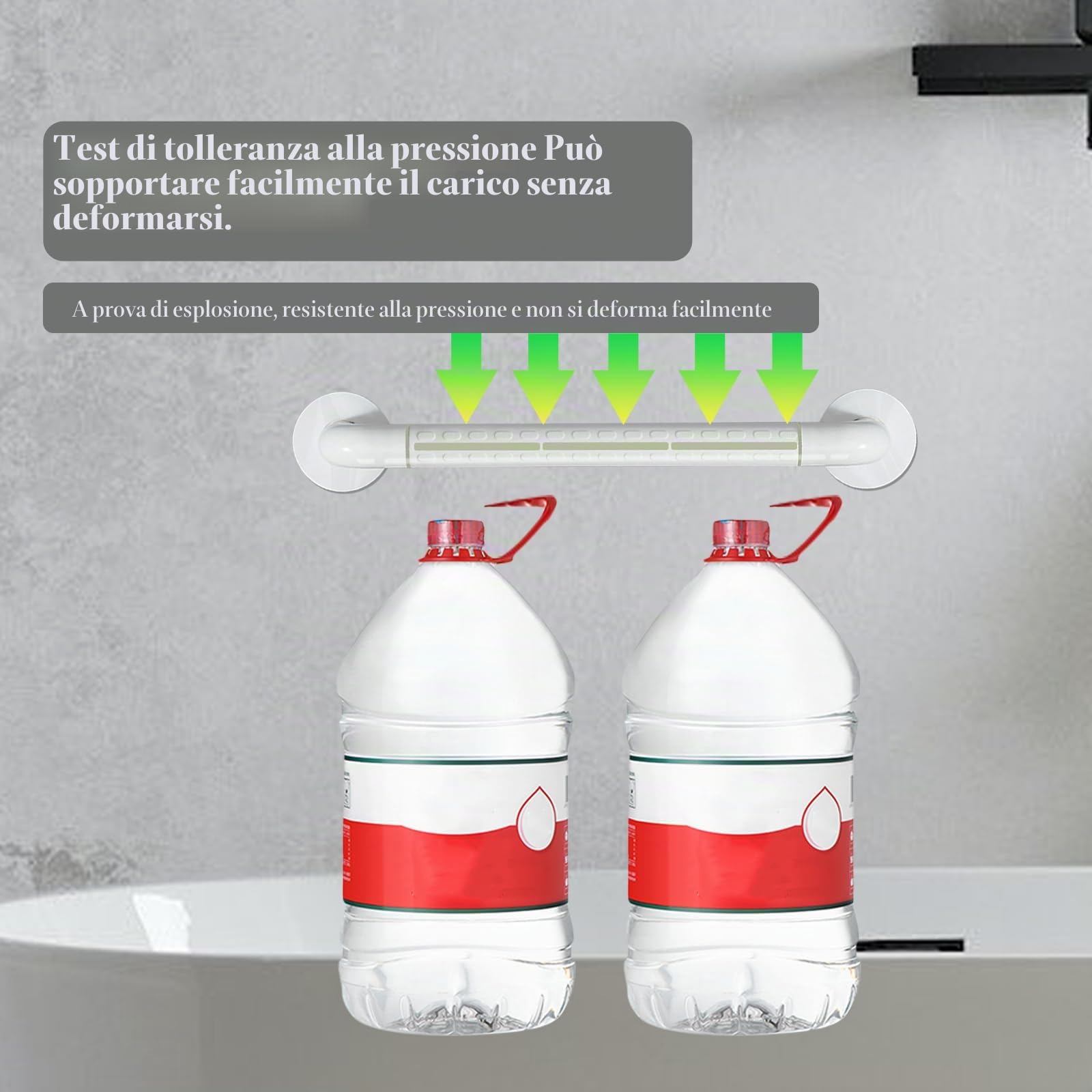 Maniglione doccia, Maniglione bagno disabili, Maniglioni per Anziani In Acciaio Inossidabile, Maniglie antiscivolo di sicurezza, 60 cm, antiscivolo, in ABS 304, in acciaio inox, per bambini, anziani