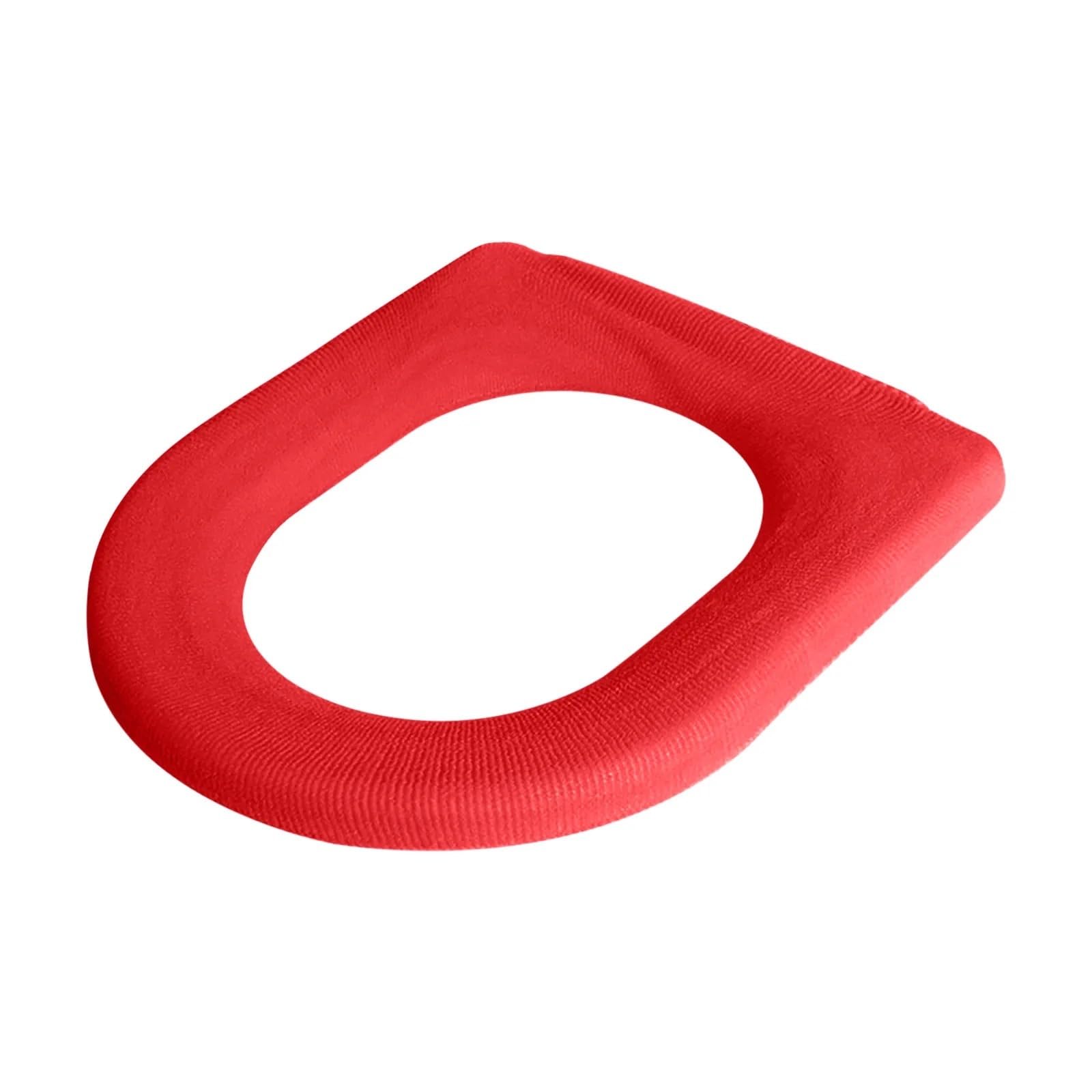 Coussin de siège de toilette de type O rouge en tissu réutilisable et résistant