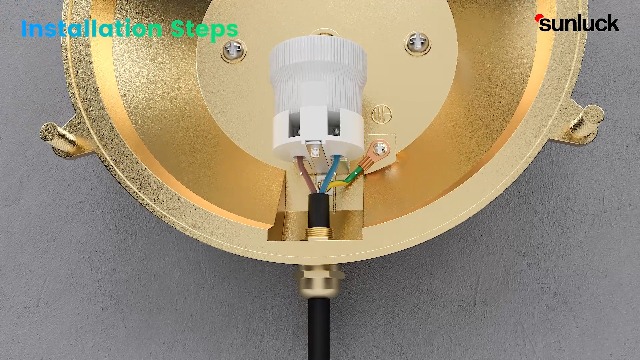 Image of Sunluck Brass Bulkhead Light,Grid Oval Nautical Wall Light,Lampshade,Ceiling Mount Lighting,Sauna Light Waterproof IP65,Rust Resistant,for Wet Location Bath,Seaside,Ship,Basement,Garage