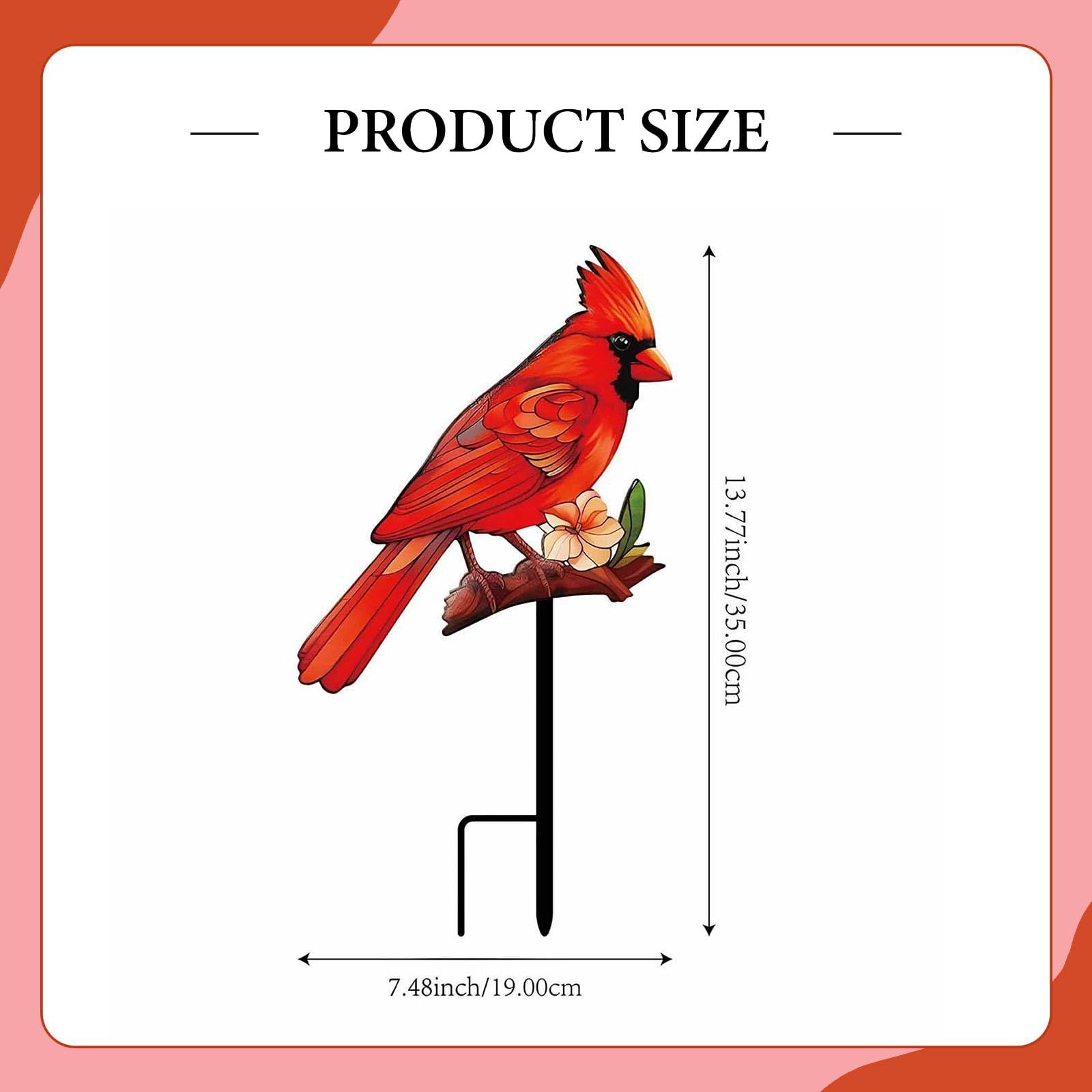Enakshi®Red Cardinalis Garden Stake Spring Summer Home Metal Outdoor Bird Décoration Style C|Home & Garden|Yard, Garden & Outdoor Living|Garden Décor|Statues & Lawn Ornaments