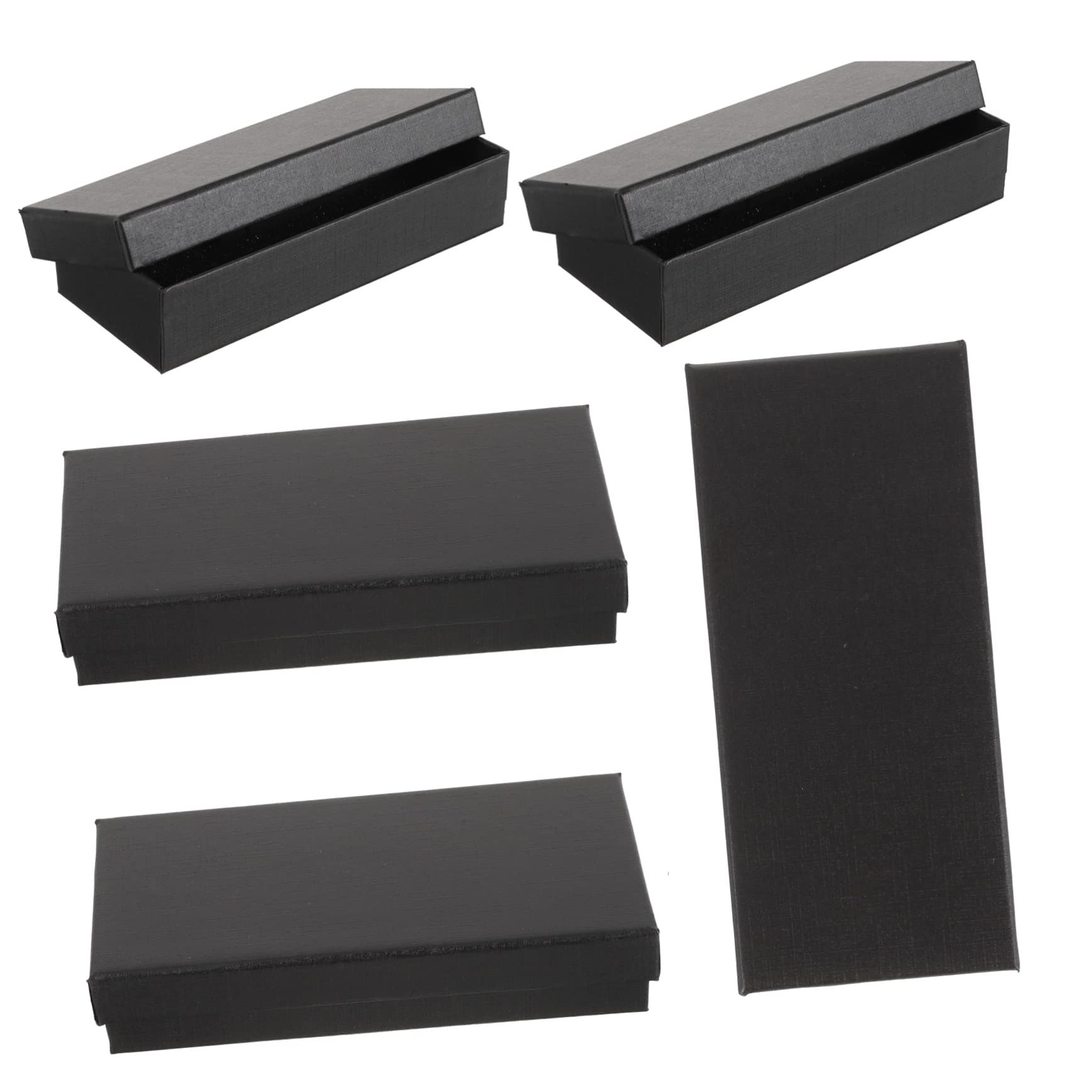 FRCOLOR 5Pcs Portable Watch present Boxes with Sponge Padding Elegant Watch Wrapping Paper Case for Display and Storage Durable Jewelry Case for Home Use and Travel