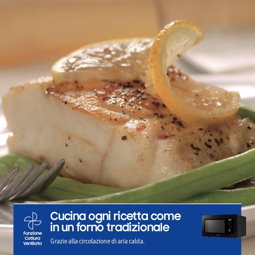 Samsung Forno a Microonde combinato MC32DG7646KKE1, Wifi, Frittura ad aria, Vapore, 32L, carbone, LxAxP: 52,3 x 33 x 51,5 cm