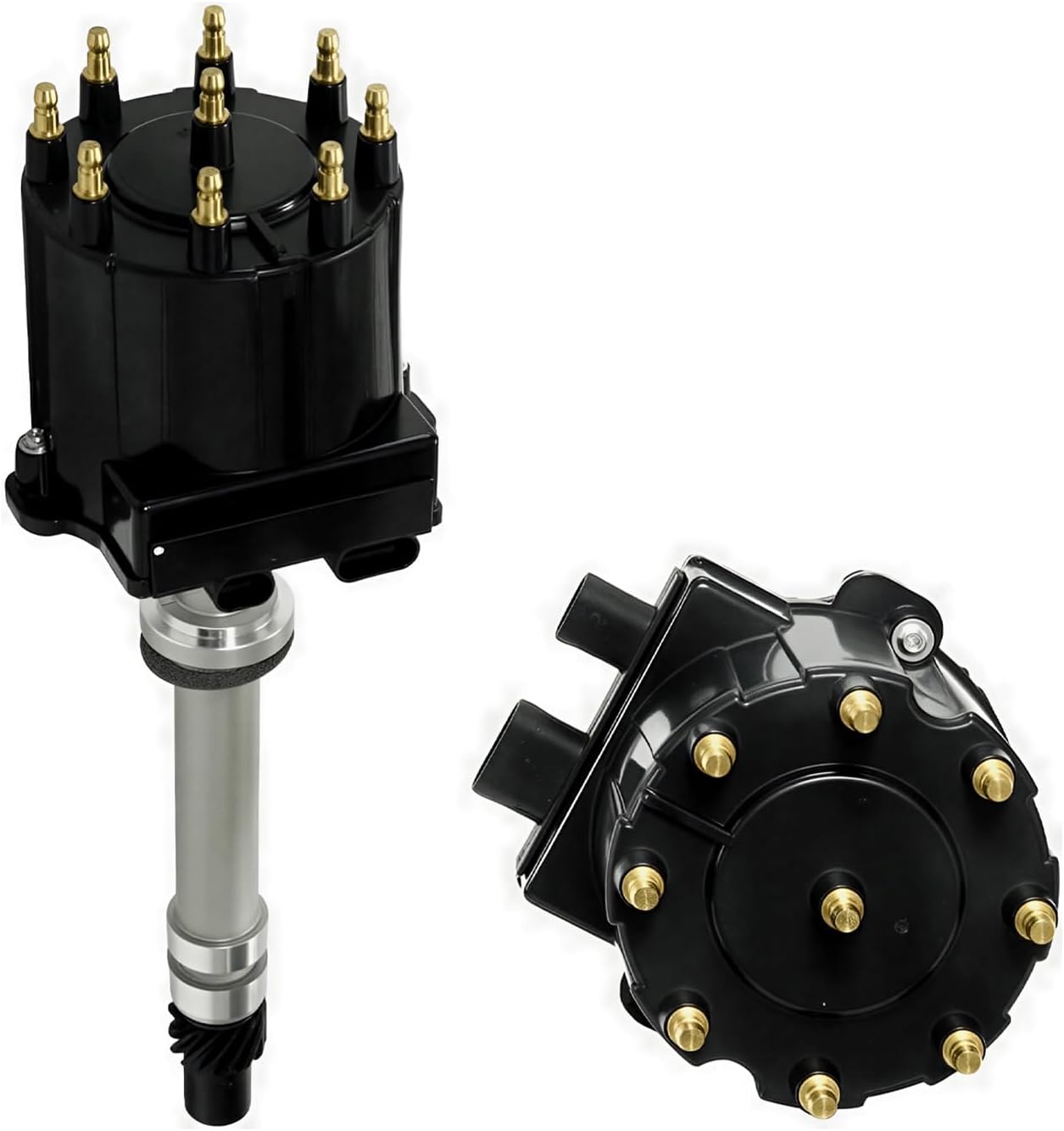 Igniton Distributor for Chevy GMC Truck Small Block Big Block 1500 2500 3500 5.0 305 5.7 350 427 TBI EFI LG4 LB9 wiht Black Cap Distributor