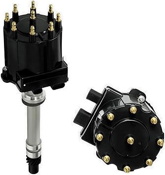 Igniton Distributor for Chevy GMC Truck Small Block Big Block 1500 2500 3500 5.0 305 5.7 350 427 TBI EFI LG4 LB9 wiht Black Cap Distributor