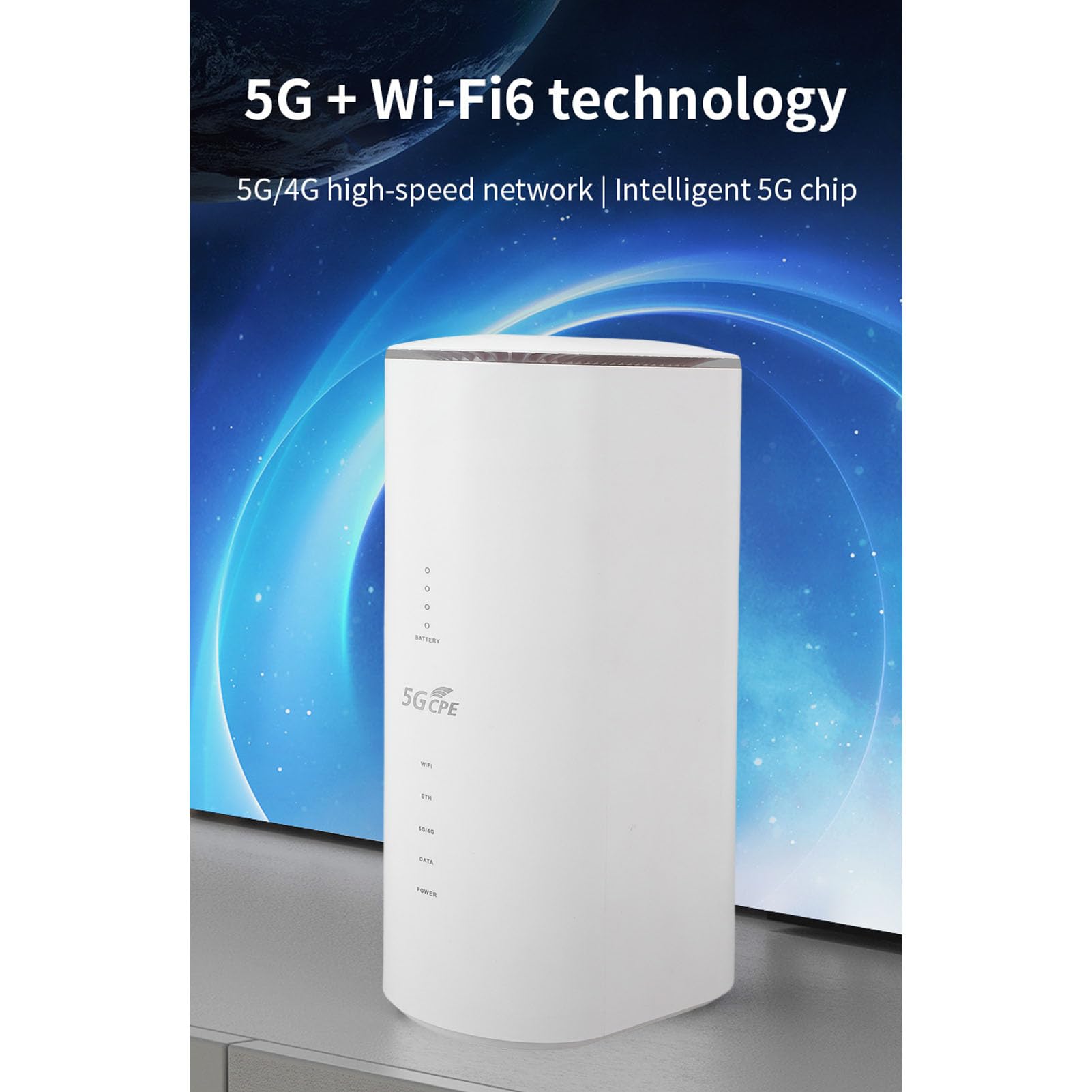 Luocute Router CPE 5G con Slot per Schede SIM, 2,4 G 5,8 G Banda Dual WiFi 6 Hotspot Mobile, 8 Antenne Ad Alto Guadagno 4x4mimo Antenna 5G, Supporto Fino a 32 Dispositivi per la (Spina europea)
