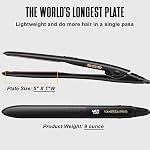 Christmas Gifts for Women, VANESSA PRO 100% Pure Titanium Flat Iron Hair Straightener for Effortless Achieve Curls & Straighten Look, Dual Voltage Flat Iron - 1 Inch