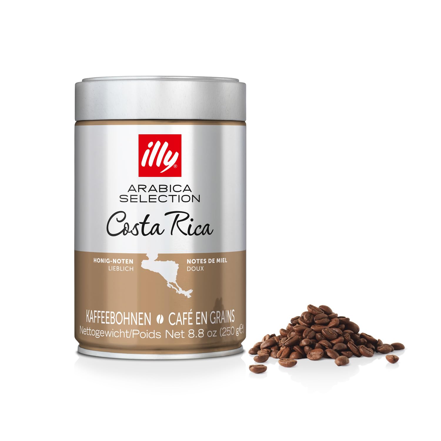 Arabica-Bohnen aus Costa Rica, 6 x 250g, 100% Arabica, illy